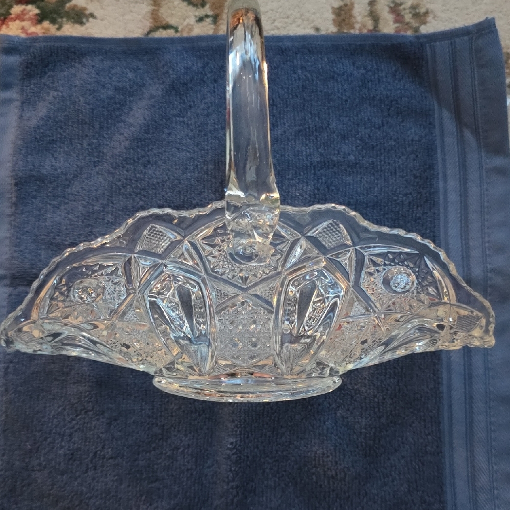 Elegant Clear Glass Basket